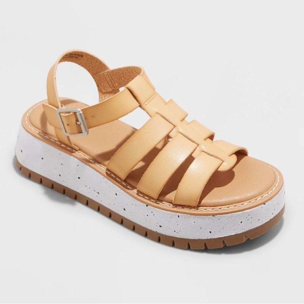 ✨NEW!! Women's Justine Platform Sandals - Universal Thread Tan Diferent sizes ✨